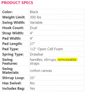 Data Specs Removeable Straps