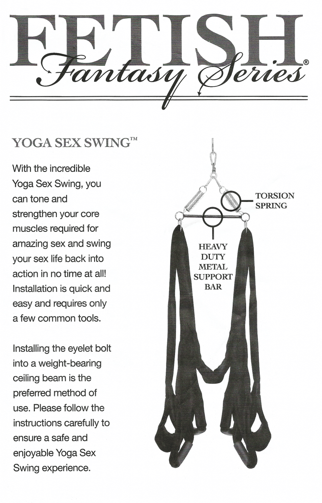 Page 1 fetish fantasy yoga swing instructions